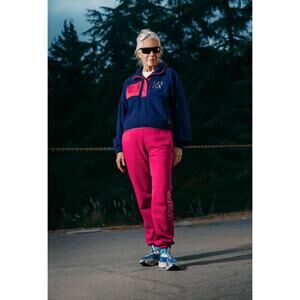 NWT MADHAPPY Polar Fleece Pullover Activewear Lounge Starry Blue Women's Size XS